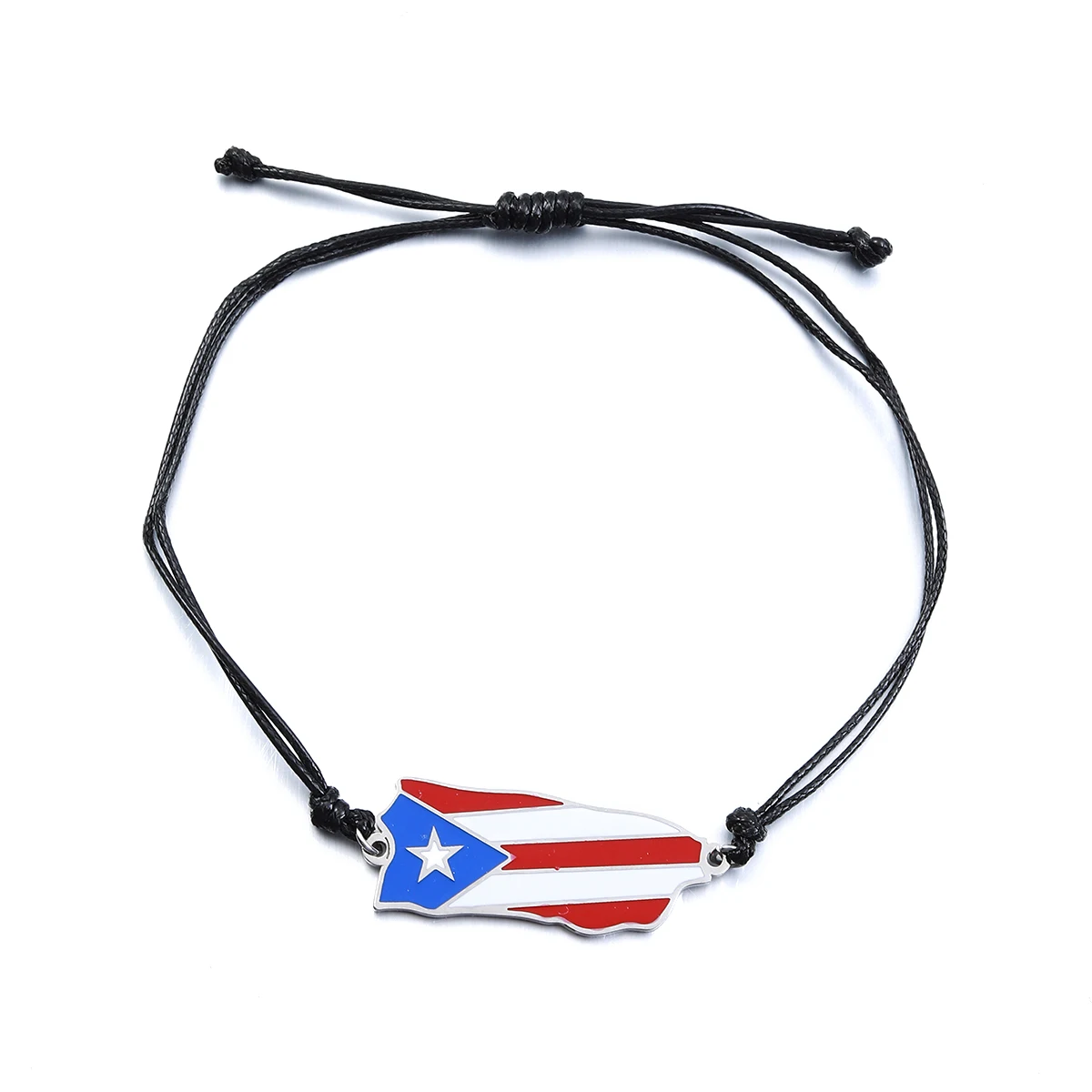 Puerto Rico Map Flag Bracelet Jewelry Stainless Steel PR Puerto Ricans Party Jewelry Gifts