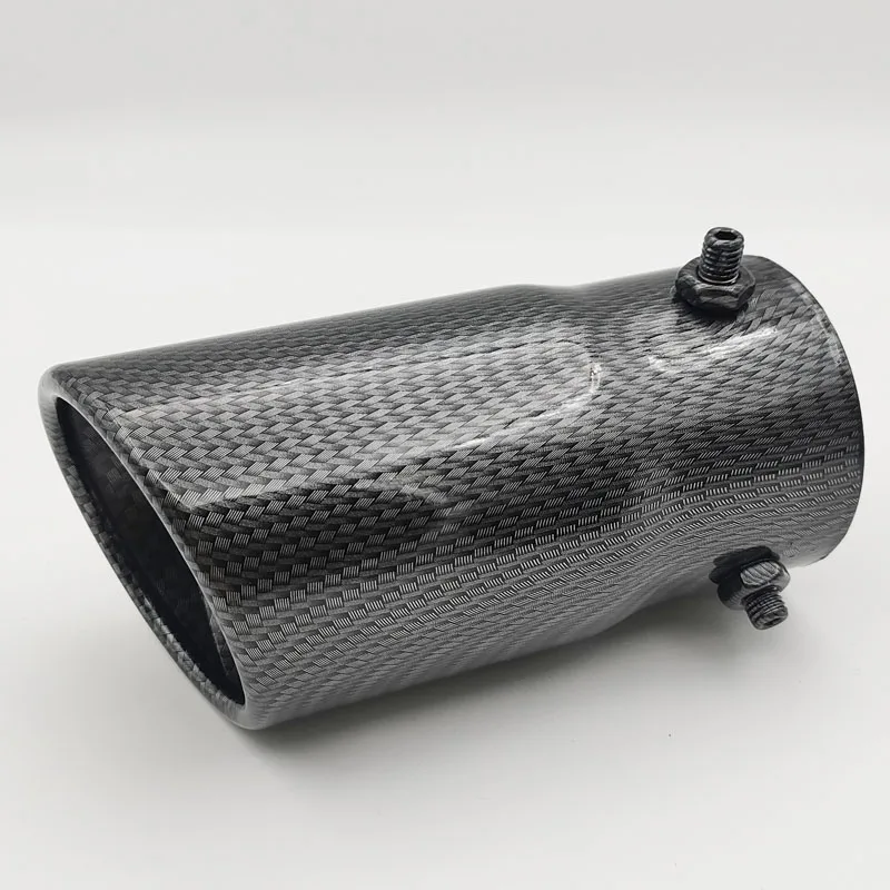 New thicken carbon fiber rear exhaust tips stainless Muffler tail silencer exhaust car universal exhaust muffler car accessories