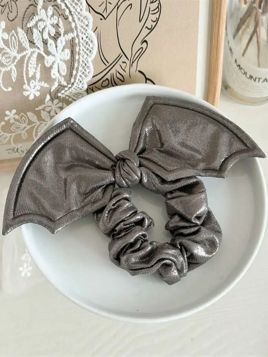 

Halloween Bat Wing Bow Hair Scrunchie For Women Festive Hair Accessory
