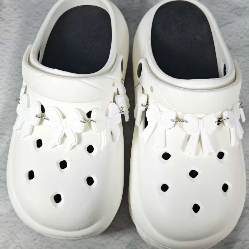 New Funny Butterfly Chain Shoe Flowers For Clogs Detachable Accessories Compatible With All Clogs Fashion Accessory Xmas Gifts