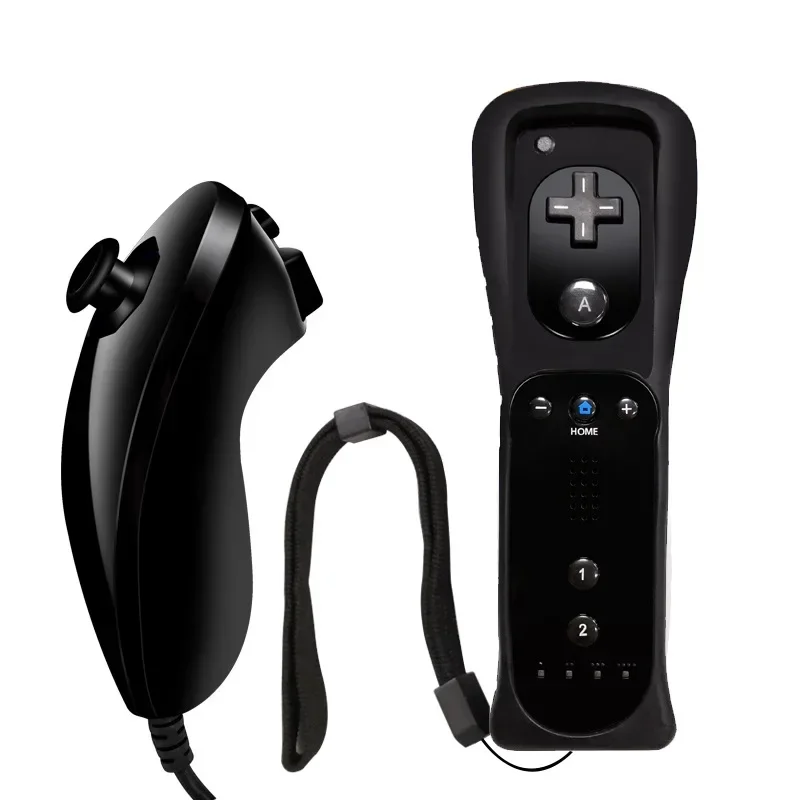 For Nintendo Wii Joystick 2 in 1 Wireless Remote Gamepad Controller Set Optional with Silicone Case