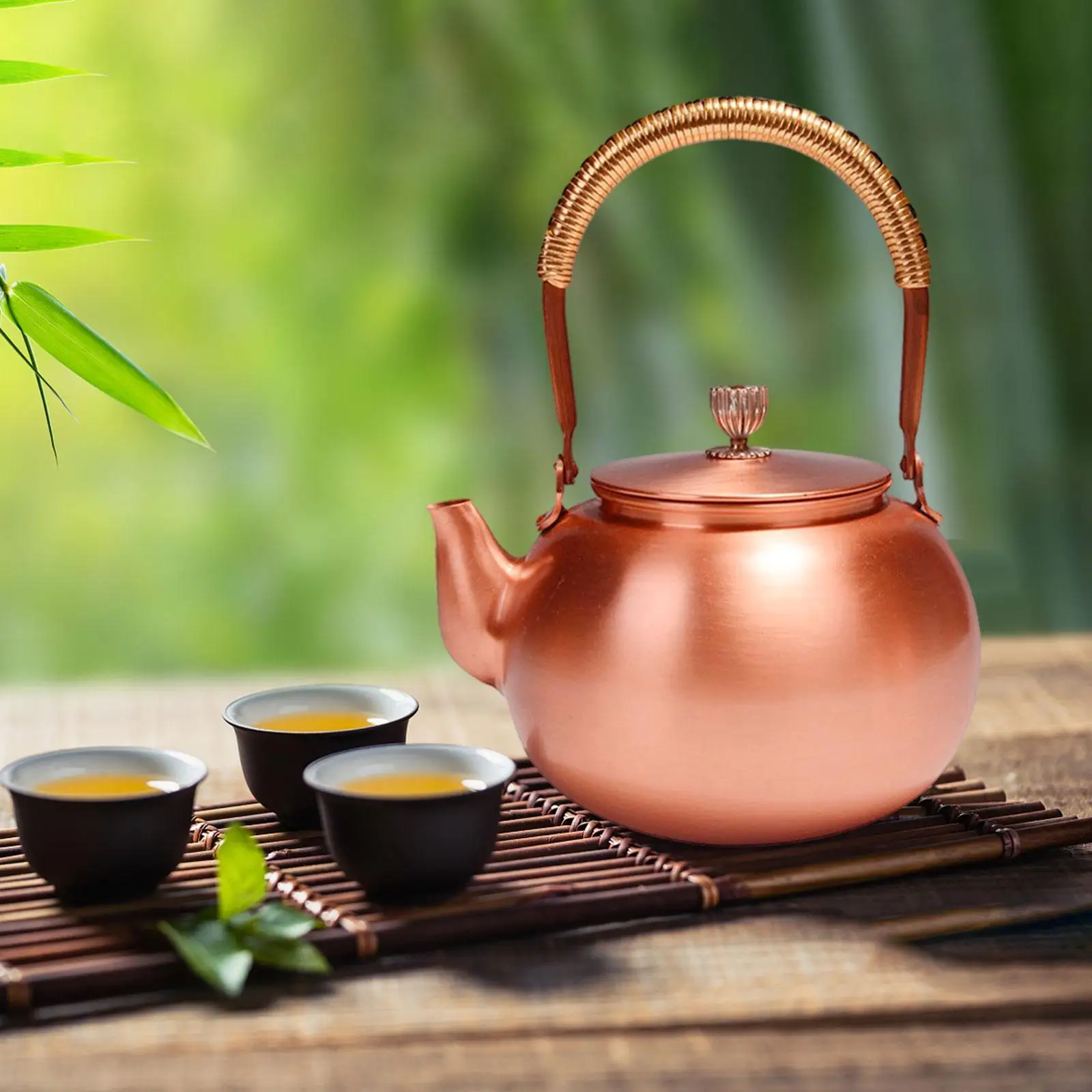 

Copper Teapot Stovetop Teapot Chinese Traditional Teapot Teawear Kung Fu Teapot for Household Tea Lovers Gift Hiking Camping