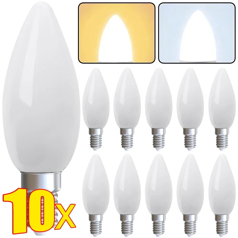 10/1Pcs Mini LED Light Bulb E14/E12 LED Refrigerator Light Bulb Replacement Screw Bulbs for Display Cabinet Kitchen Bedroom Home