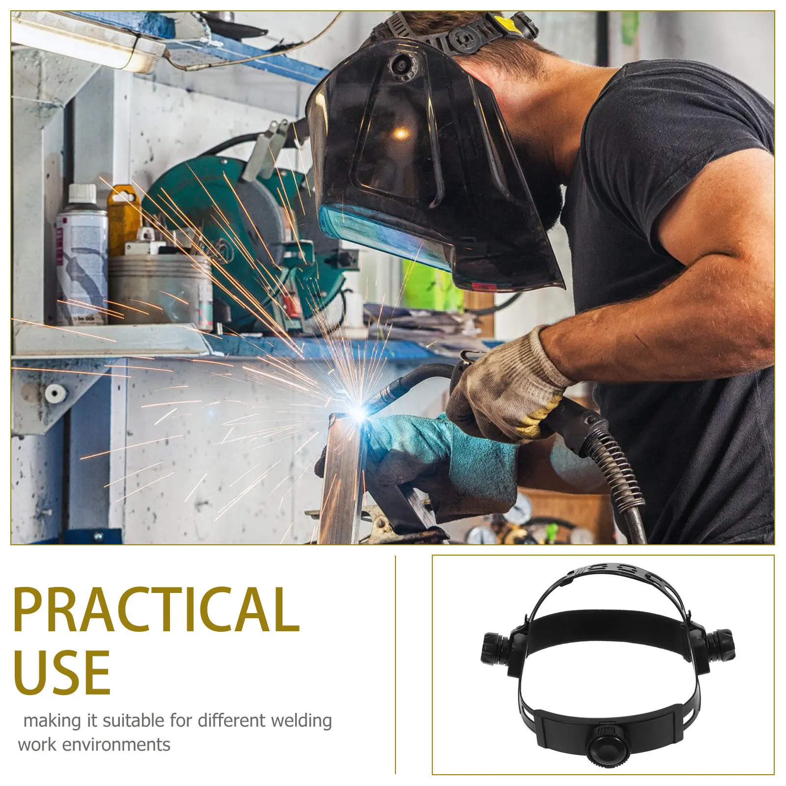 Universal Adjustable Welding Shield Headband Heavy-Duty Resistant Headgear for Secure Comfort Fit in All Welding