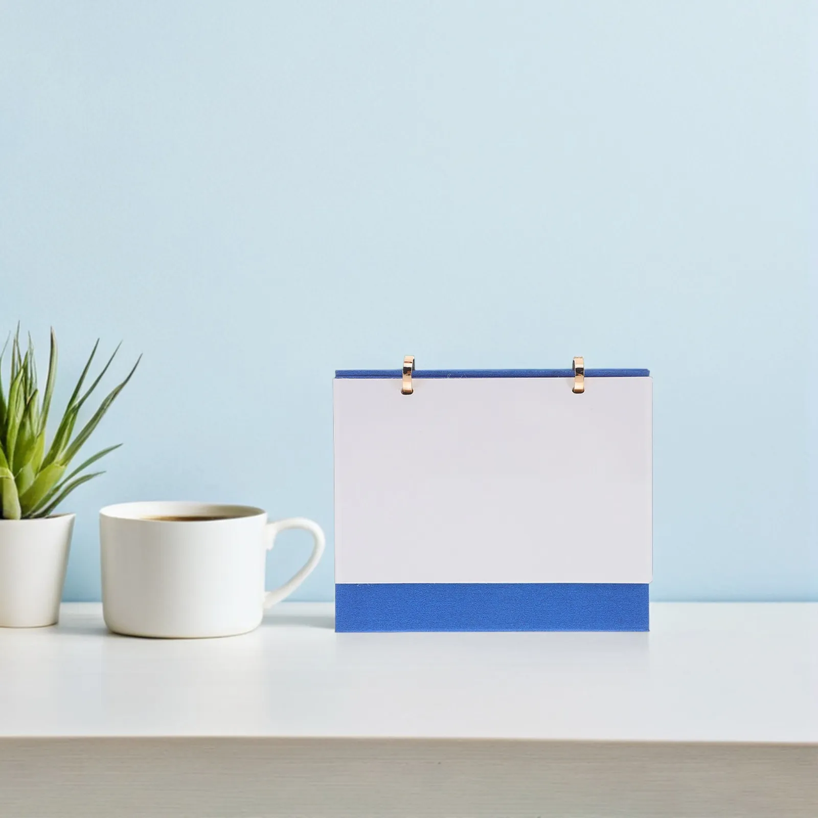 

Blank Flip Desk Calendar Binder Clip DIY Sublimation Printing Daily Planner Hard Cardstock School Office Desktop Decor