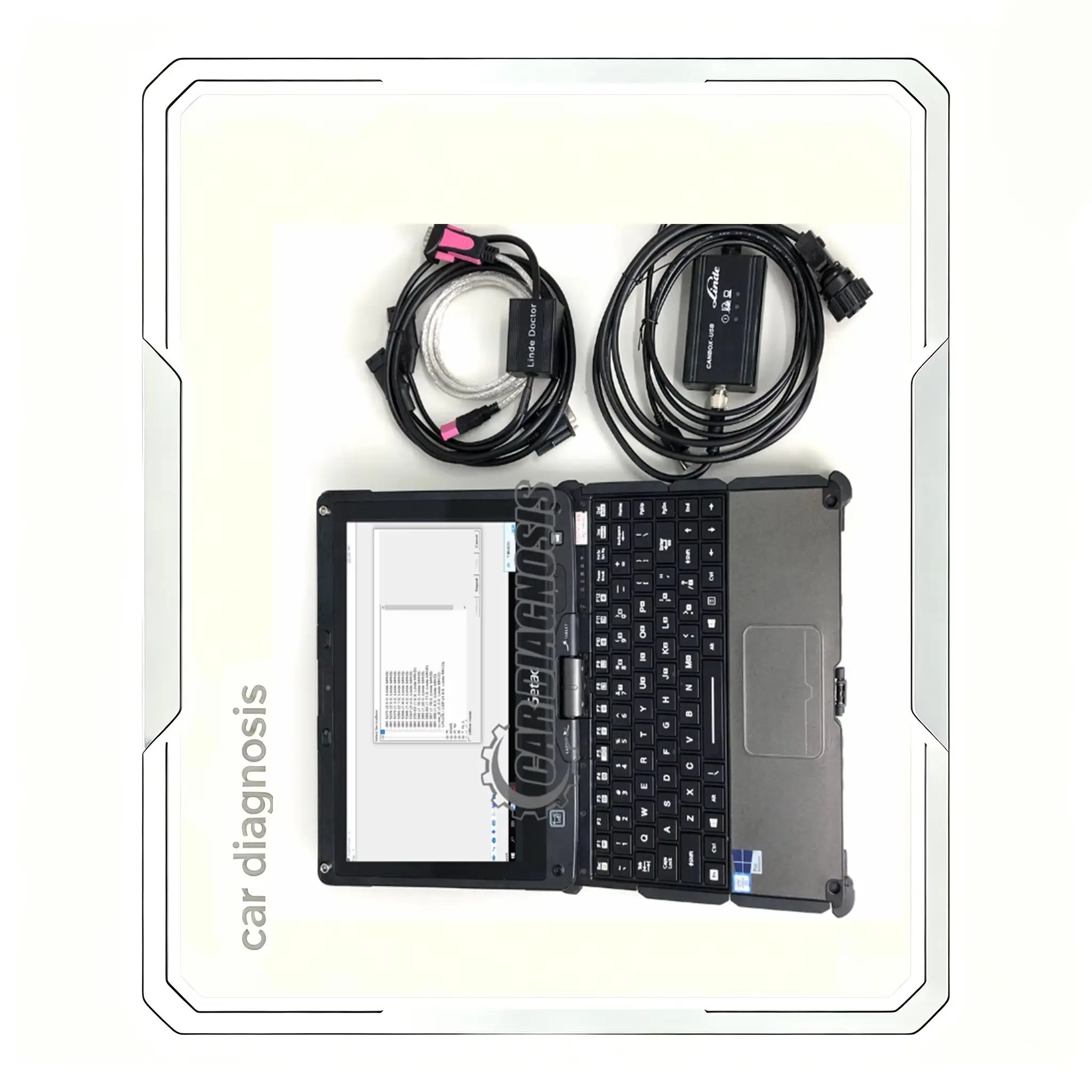 1 Year Warranty Linde Forklift Diagnostic Tool Canbox Doctor with for Pathfinder Software and Getac V110 Laptop
