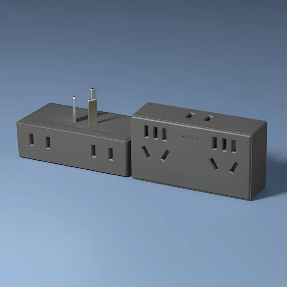 Cube Wall Plug Extension Socket Multi Outlet Charger Adapter With Usb And Type C Port For Office Desk Setup