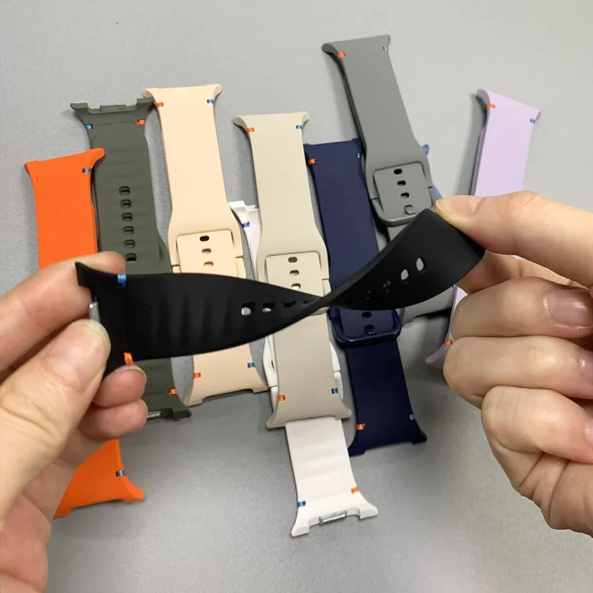 삼성 갤럭시 시계 8 용 실리콘 스트랩 갤럭시 시계 8 40mm 44mm 액세서리 용 클래식 빠른 통기성 오리지널 손목 밴드