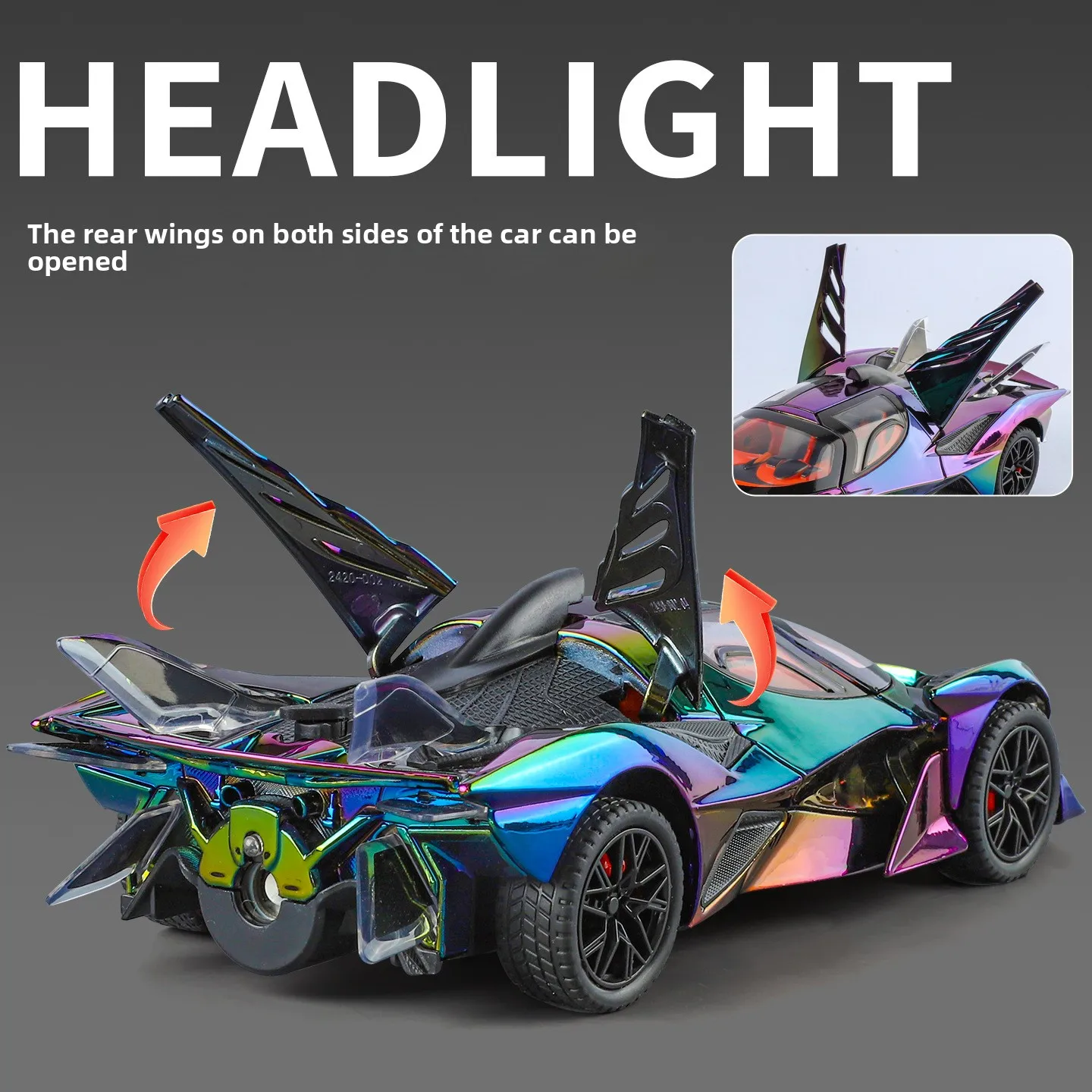 رذاذ 1:24 EVO IE سبيكة سيارة رياضية نموذج دييكاست لعبة ضوء الصوت التراجع الأبواب فتح سيارة مصغرة الأطفال هدية عيد ميلاد #4