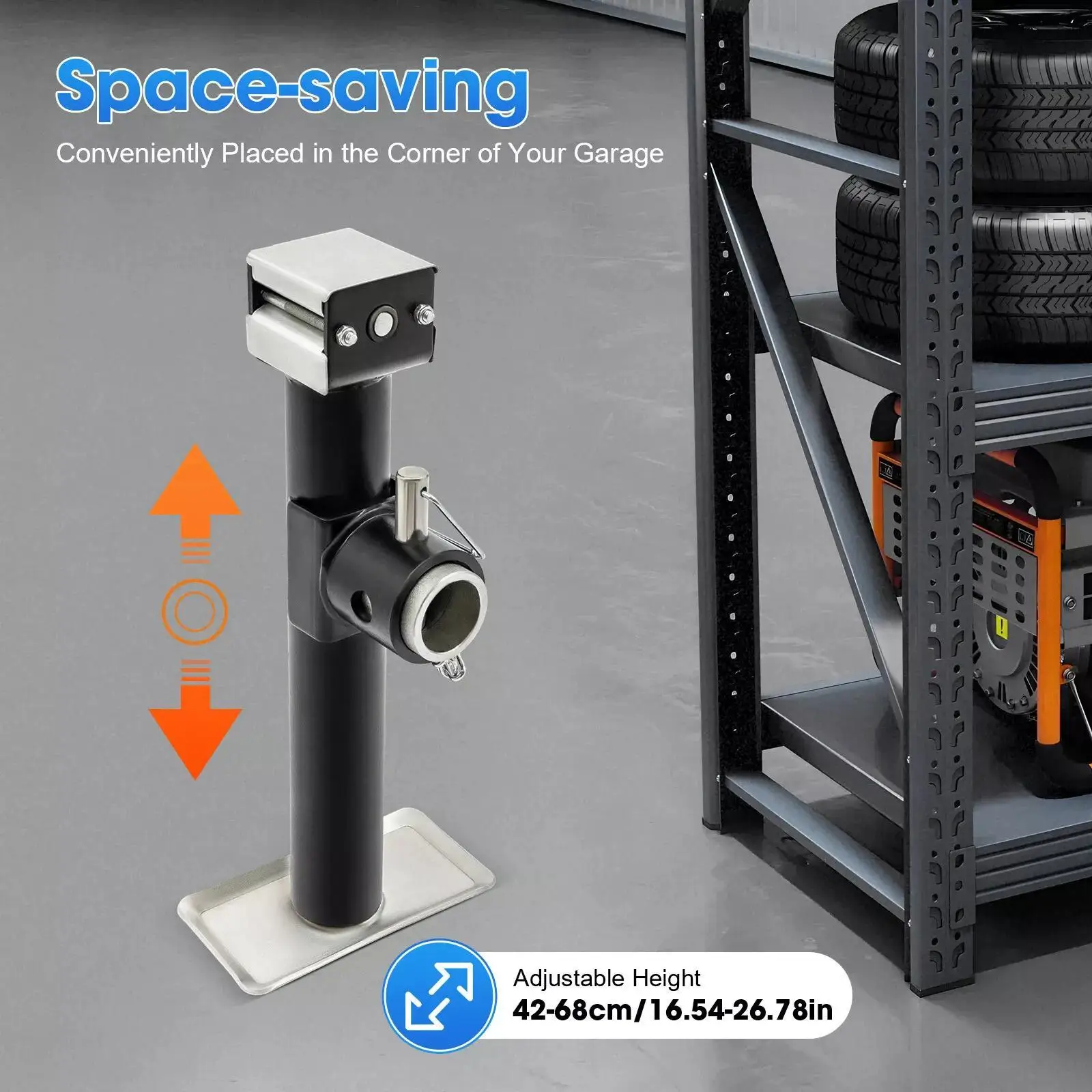 حامل مقبس فولاذي بلون واحد - معتمد من DOT عالي التحمل مع قبضة مضادة للانزلاق ودبابيس قفل