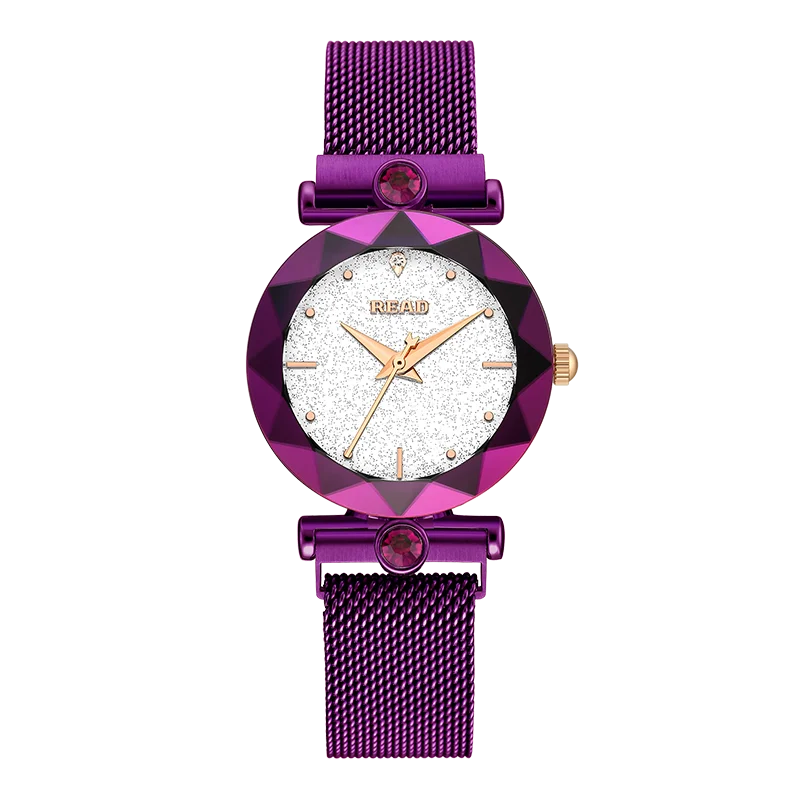 READ Women Dress Quartz Watch | Stainless Steel Mesh Strap | Magnetic Clasp | Glitter Spark Dial | 30M Daily Water Resistant