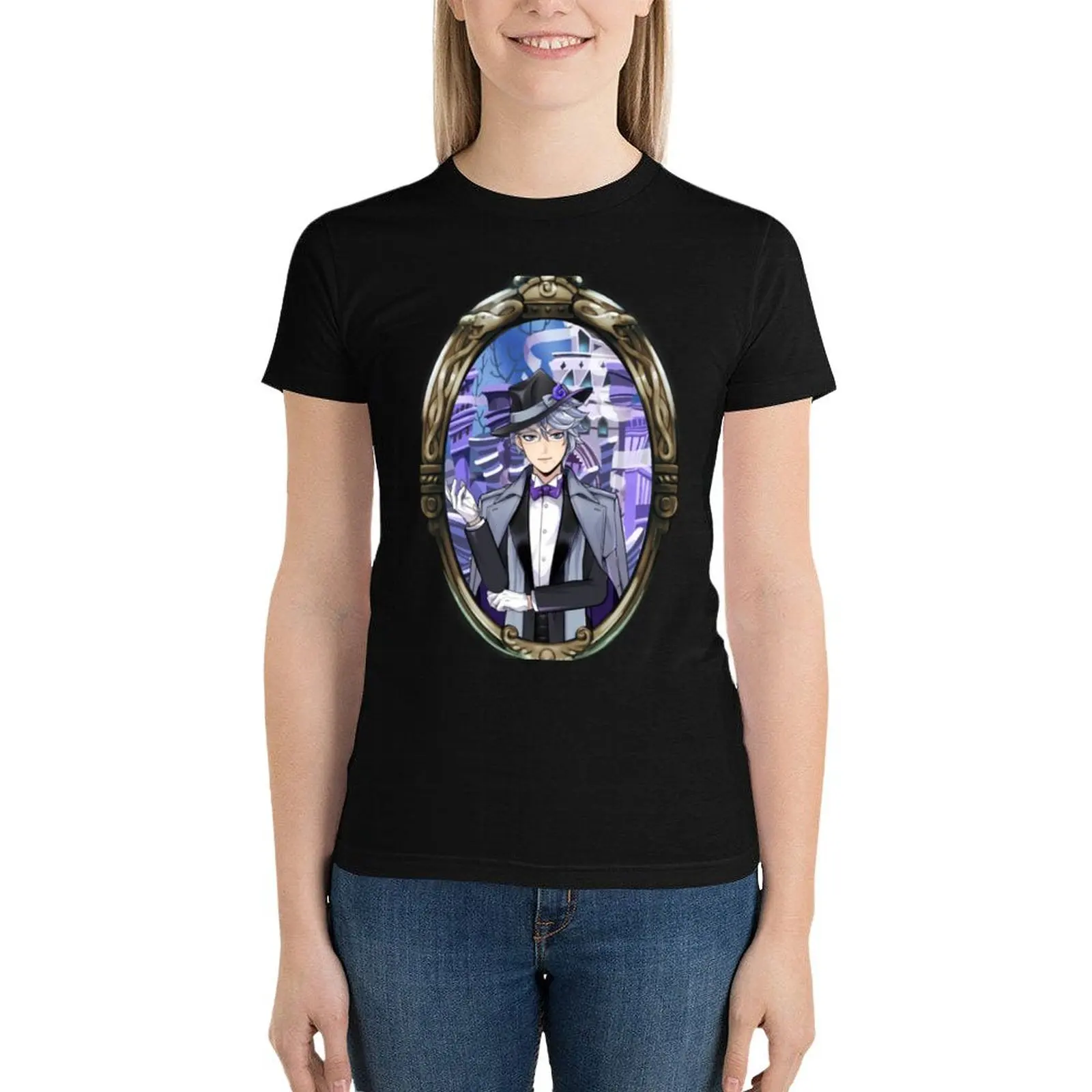 Azul Ashen grotto (Twisted Wonderland) T-Shirt Sommer Tops T-Shirts Frauen T-Shirts