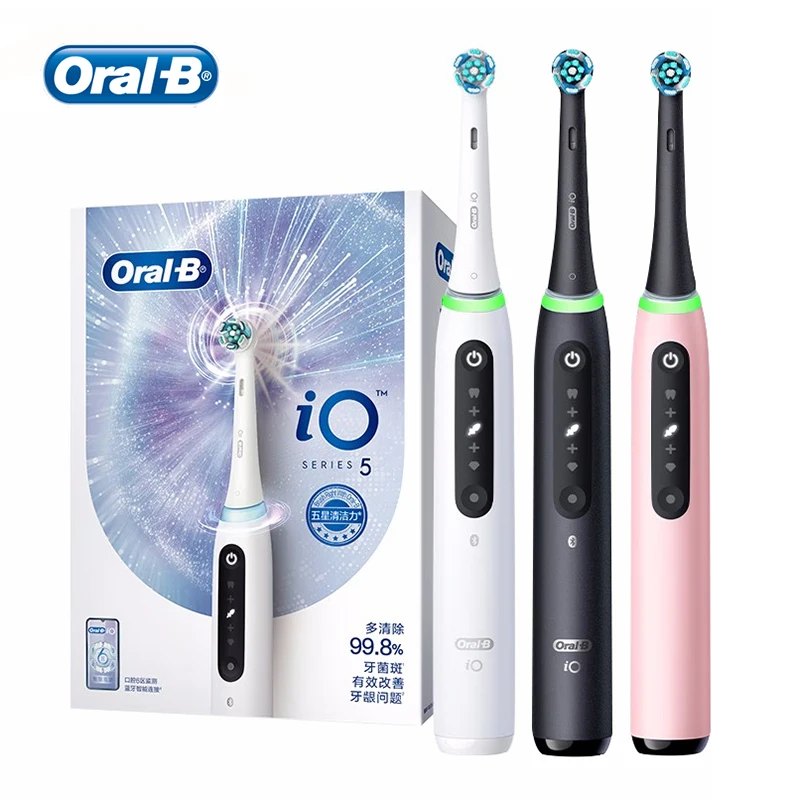 

Oral-B iO5 Electric Toothbrush With Artificial Intelligence Gifts For Women Men WithTravel Case 5 Modes With Teeth Whitening