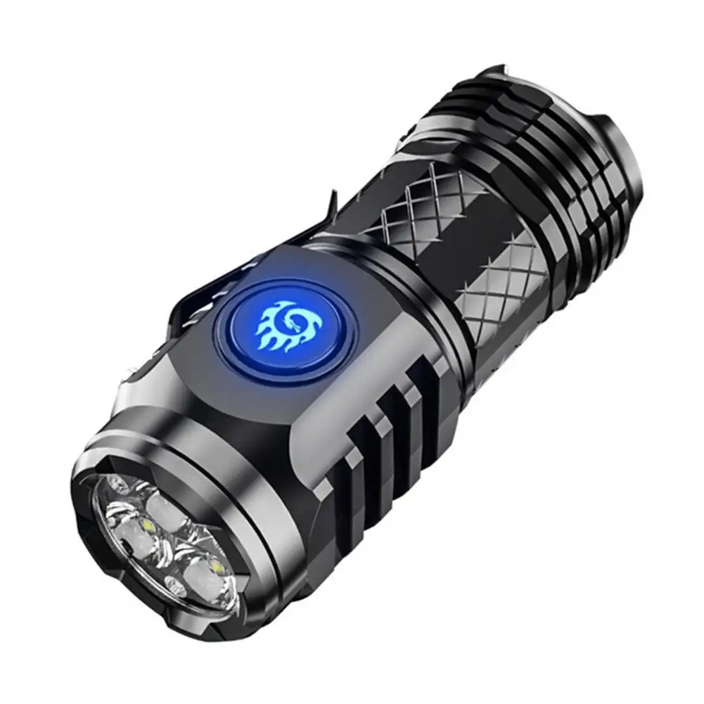 Small Flashlight High Lumens Rechargeable Led Flashlights with 5 Modes for Emergency Waterproof Mini Torch with Super Power Set