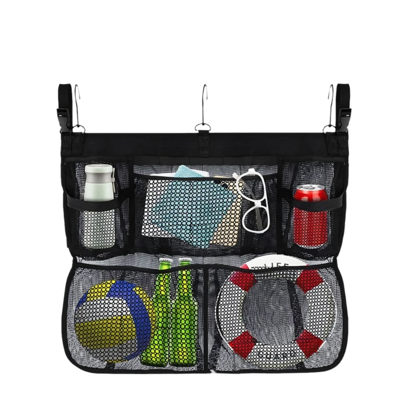 Family Poolside Accessory Bag with Hanging Pockets for Goggles, Bottles and Small Swim Item Daily Storage and Use 15UB
