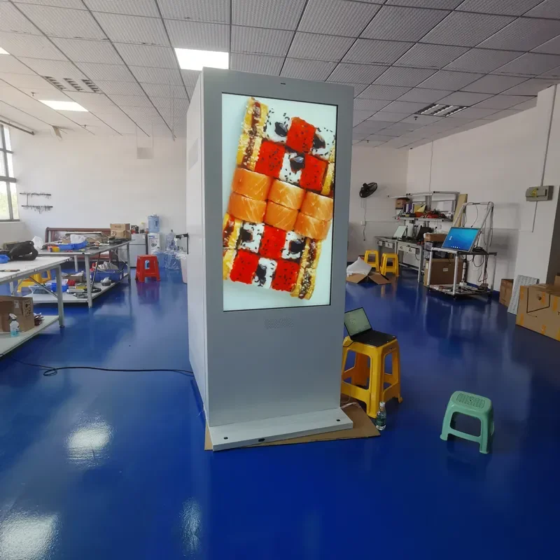 Custom Advertising Items 55 Inch Outdoor Vertical Waterproof LCD Advertising Machine 4K with Touch 3000cd/m