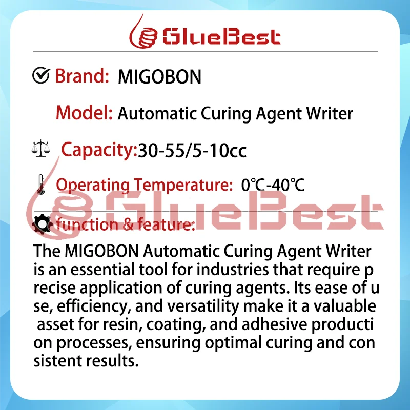 MIGOBON Automatic Curing Agent Writer for Manual Adhesive Application and Precision Bonding Original Product