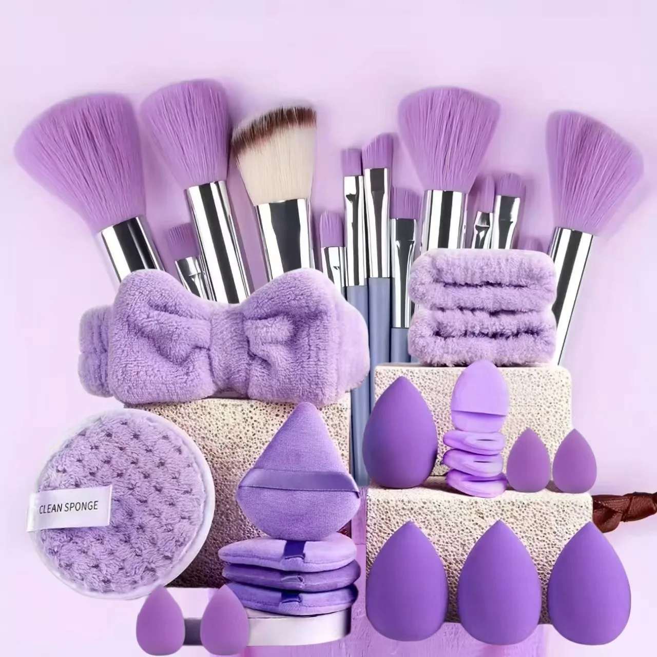 Makeup Sponge Set 20/33/40PCS Soft Foundation Blender Professional Cosmetic Tool Kit for Face Makeup Application