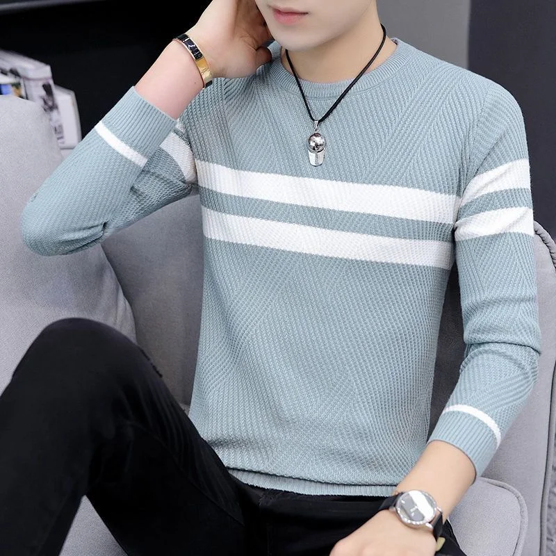 

Men Slim Fit Long Sleeve Thin Knit Sweater