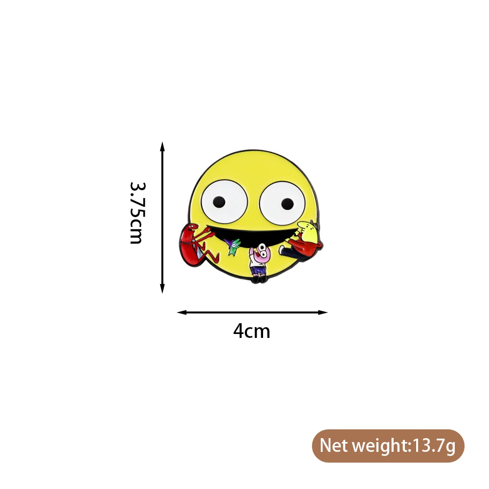 Smiling Friends Enamel Pin Brown Smile Charlie Pim Glep Alan Badge American Adult Animated Comedy Peripheral Cute Decoration