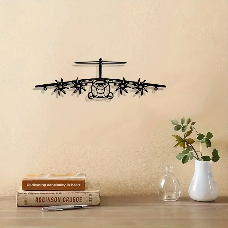 CIFBUY Retro Iron Wall Art Metal Plane Sculpture Aviation Theme Durable Hanging Ornament For Home Office Mural Decor