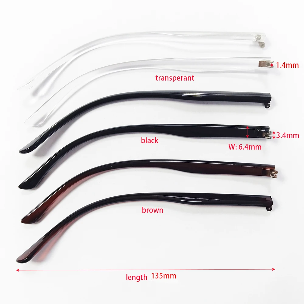 20pcs(10pairs) Two teeth hinge black brown PC glasses eyeglasses temple leg sunglasses temple rod replacement accessories