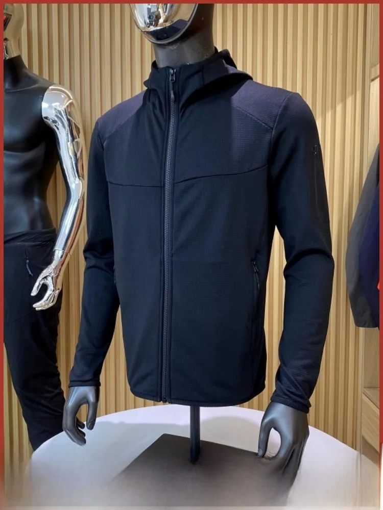 

Functionali Lightweight Inteated Fce Hooded Jaet Autumn Winter Men's Warmth Outerwear Zipper ket Thermal Coat