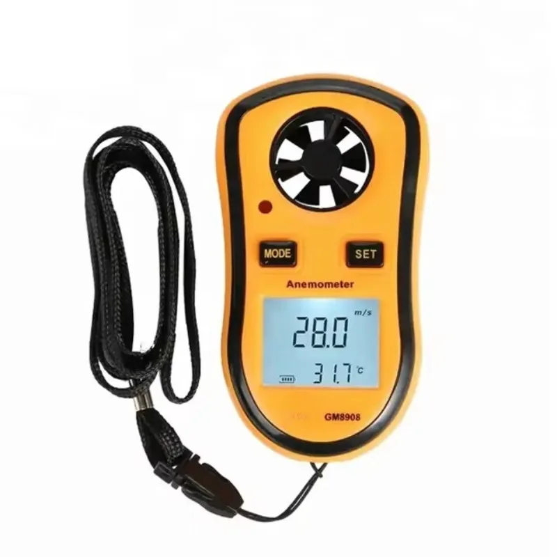 GM8908 Anemometer Anemometer 30m/s LCD Wind Speed Temperature Measurement Tester Tool