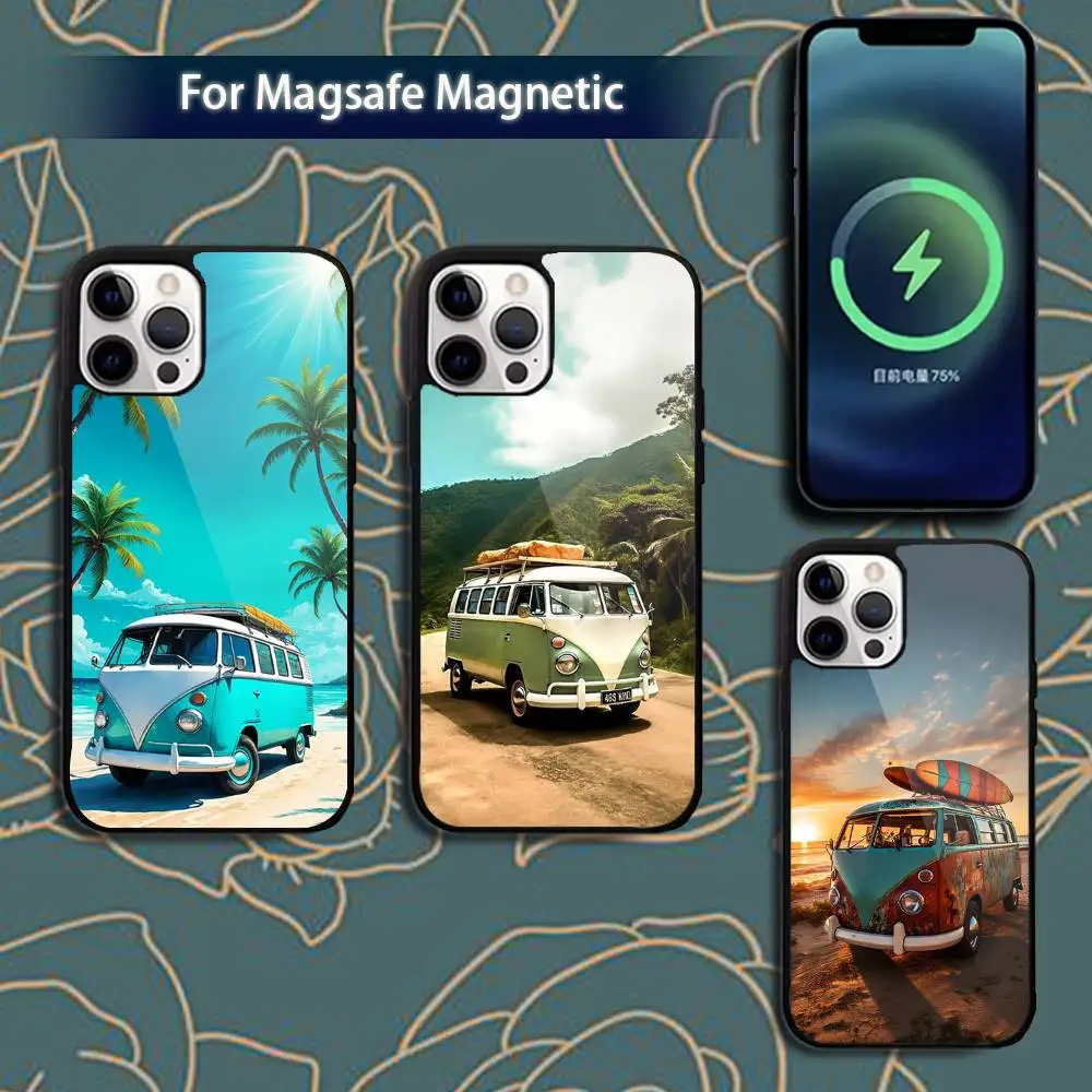 

Combi V-Van Surfs Phone Case For iPhone 17,16,15,14,13,12,11,Pro,Max,Plus,Mini,Magsafe,Magnetic Wireless Charging Case