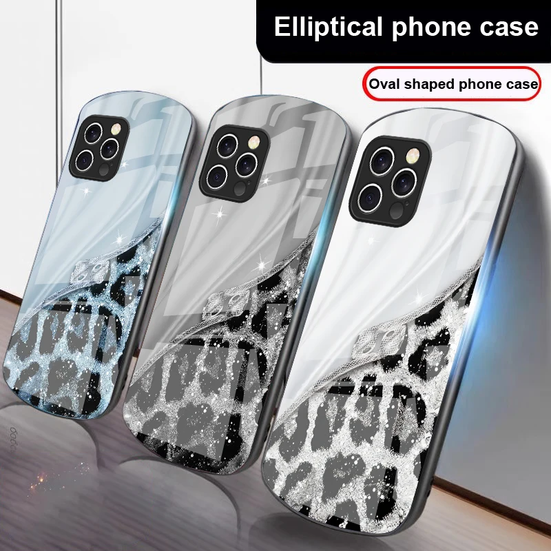 

Colorful patterns For IPhone 16 Pro Max 15 Pro 14 13 12 Mini 11 XS Max XR 7 8 Plu SE 2022 Elliptical glass phone case