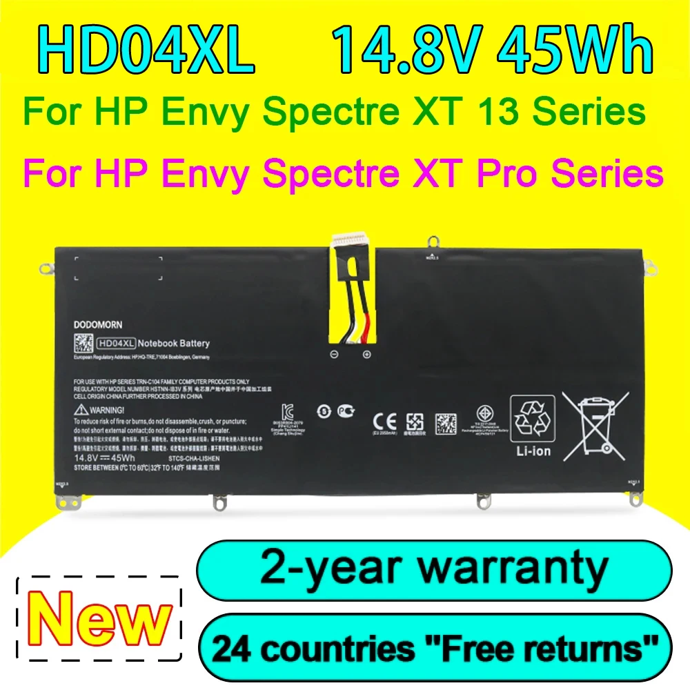 

Новый аккумулятор HD04XL для ноутбука HP Envy Spectre XT 13-2000eg 13-2021tu Pro 13-b000 B8W13AA HSTNN-IB3V 685989-001 685866-1B1 45Wh