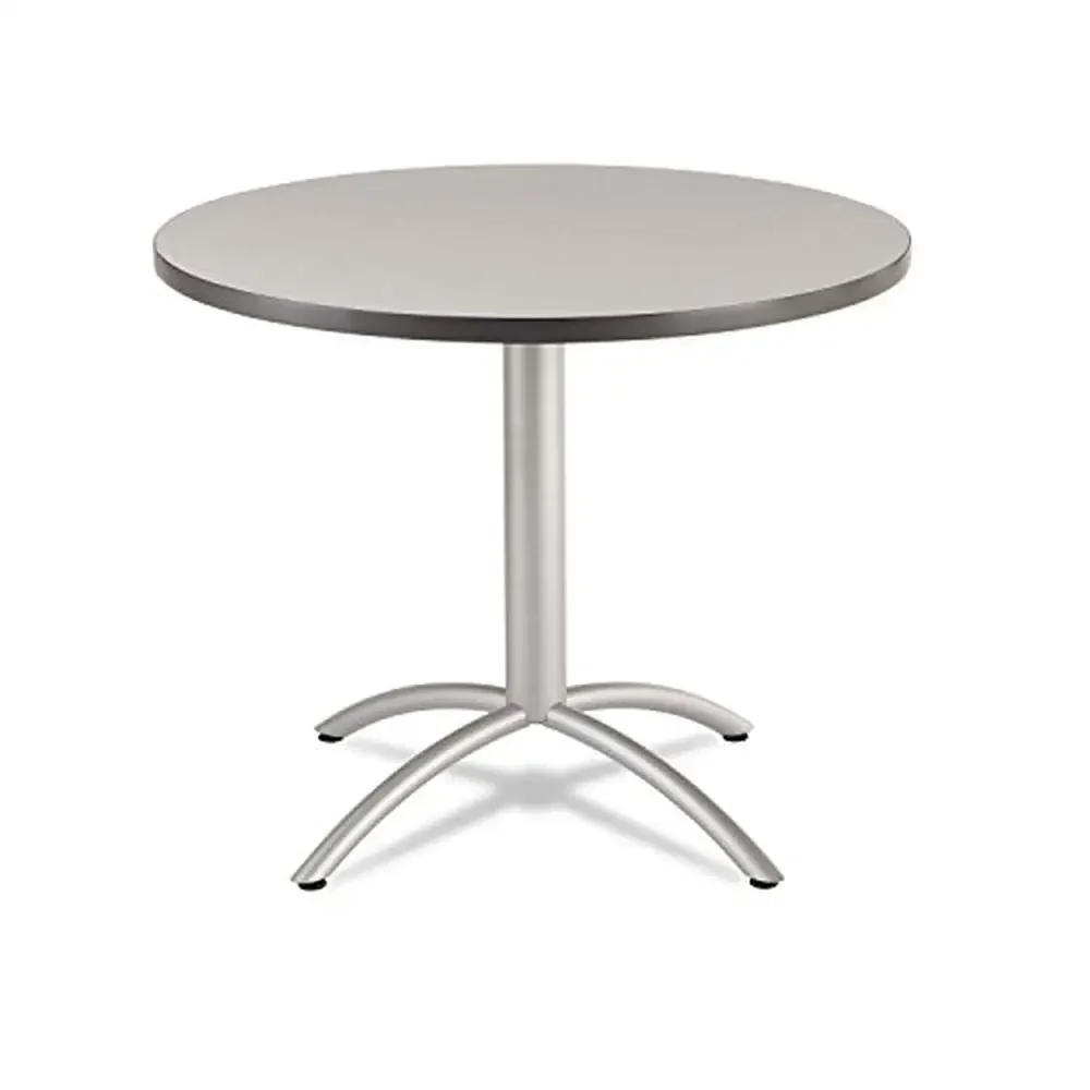 Round Cafe Table Office Furniture Gray Steel Base 36” Dia. x 29” H Multi-functional Durable Contemporary Design CafeWorks