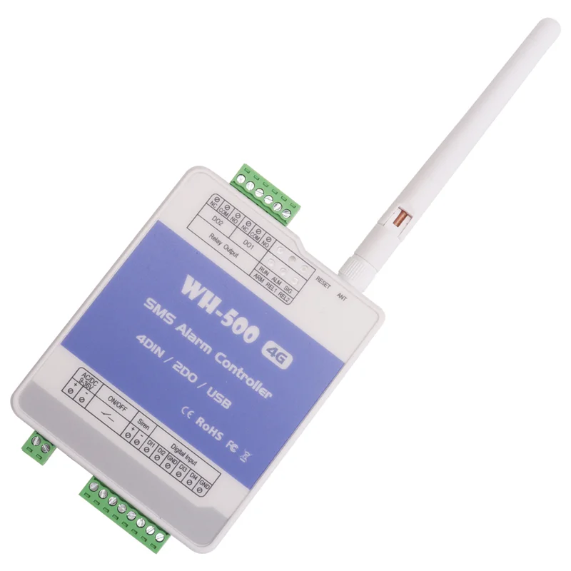 A73E-WH-500-EU GSM 4G Gate Door Opener Remote Controller Relay Switch With Wireless Alarm& APP-Based Control