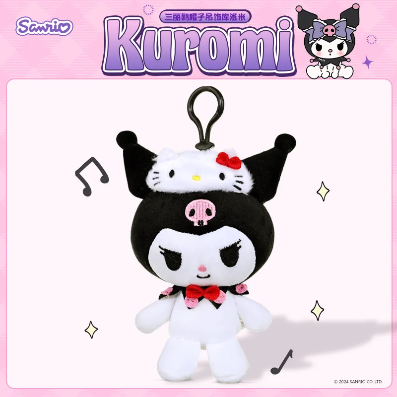 

Милые плюшевые брелоки-подвески Kawaii Kuromi, My Melody, Cinnamoroll, мягкие игрушки-талисманы для сумок, оптом для девочек