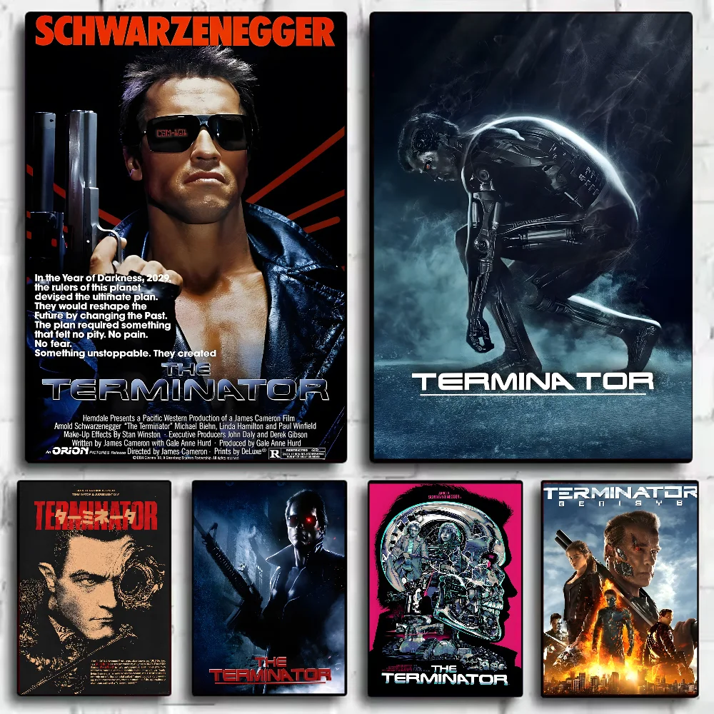 The Terminator American Sci Fi Movie Poster HD art sticky wall waterproof home living room bedroom bar aesthetic decoration