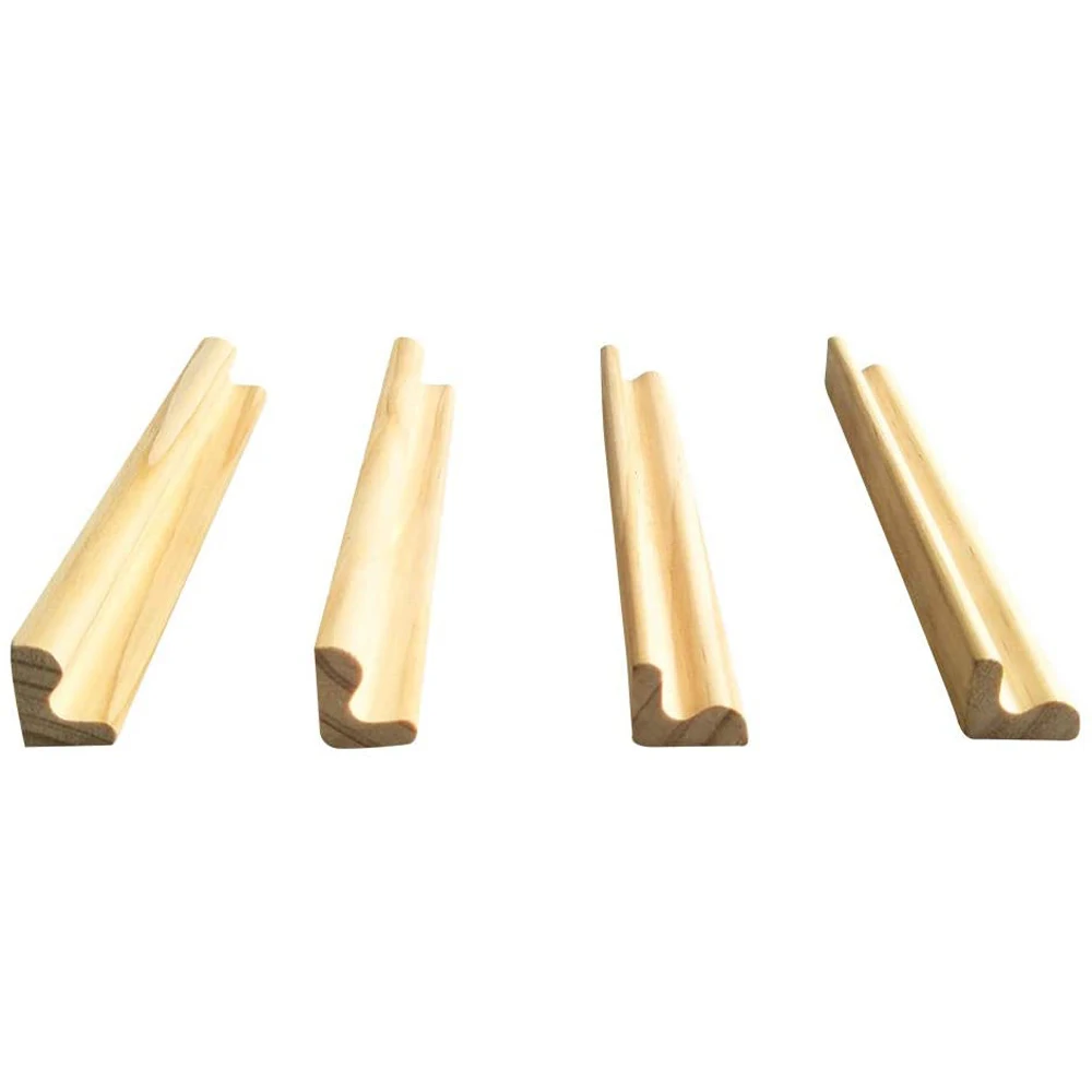 Professionele speler Volwassenen 4-rekken Mahjong Kippenvoet Houten Domino Rekken Domino Houders Mexicaanse trein Domino Dienbladen Houders