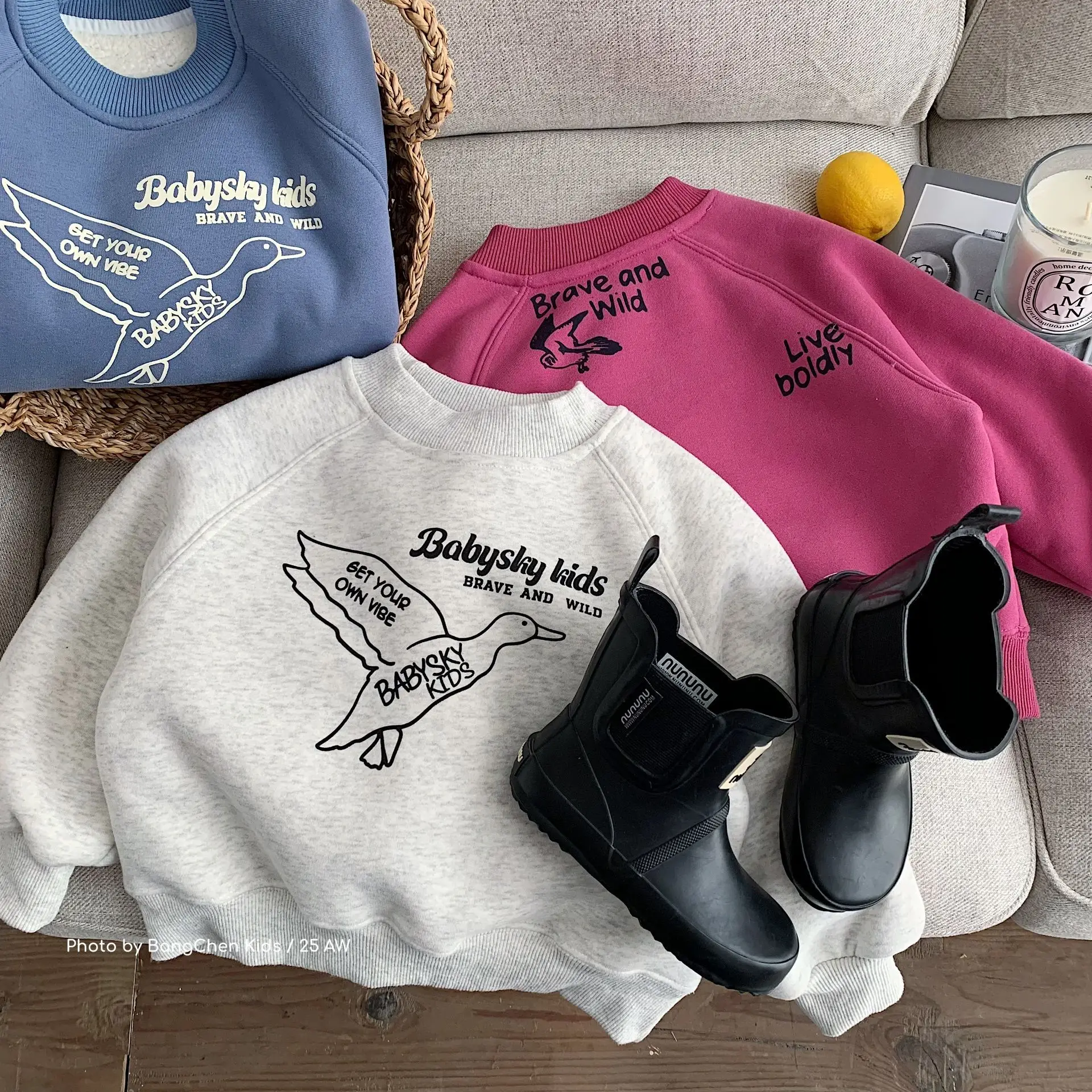 

UNITIM Children 3-8Y Boys Sweatshirt 2025 Winter Fleece Kids Baby Girls Tops Cartoon Embroidery Toddler Boy Warm Pullovers