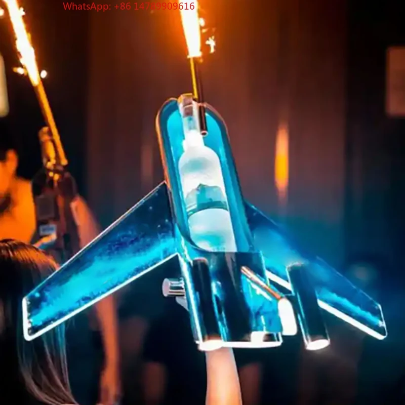 

High-End Bespoke LED Bottle Display RackNight Club Acrylic Led Bottle Glorifier Lighted Liquor Bottle Display