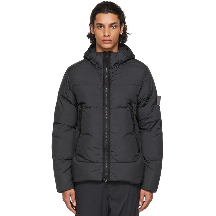 

23FW Youth Outerwear Hooded down Jaet 234 Trendy Regular Fit Pure Color Loose Sve Sle for Casual Wear