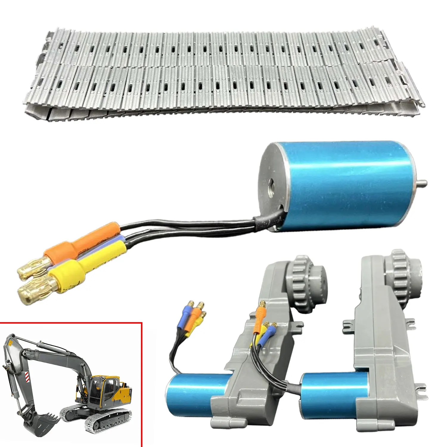 

Double E E010 E111 RC Excavator Metal Crawler Brushless Walking Assembly Motor 1/14 EC160 Excavator DIY Upgrade Accessories