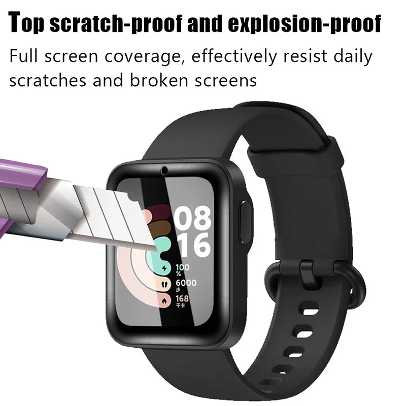 9D Full Screen Protector for Redmi Watch 2 Lite 3 Active Smart Watch Poco Soft Protective Glass for Xiaomi Mi Watch 2019 Color