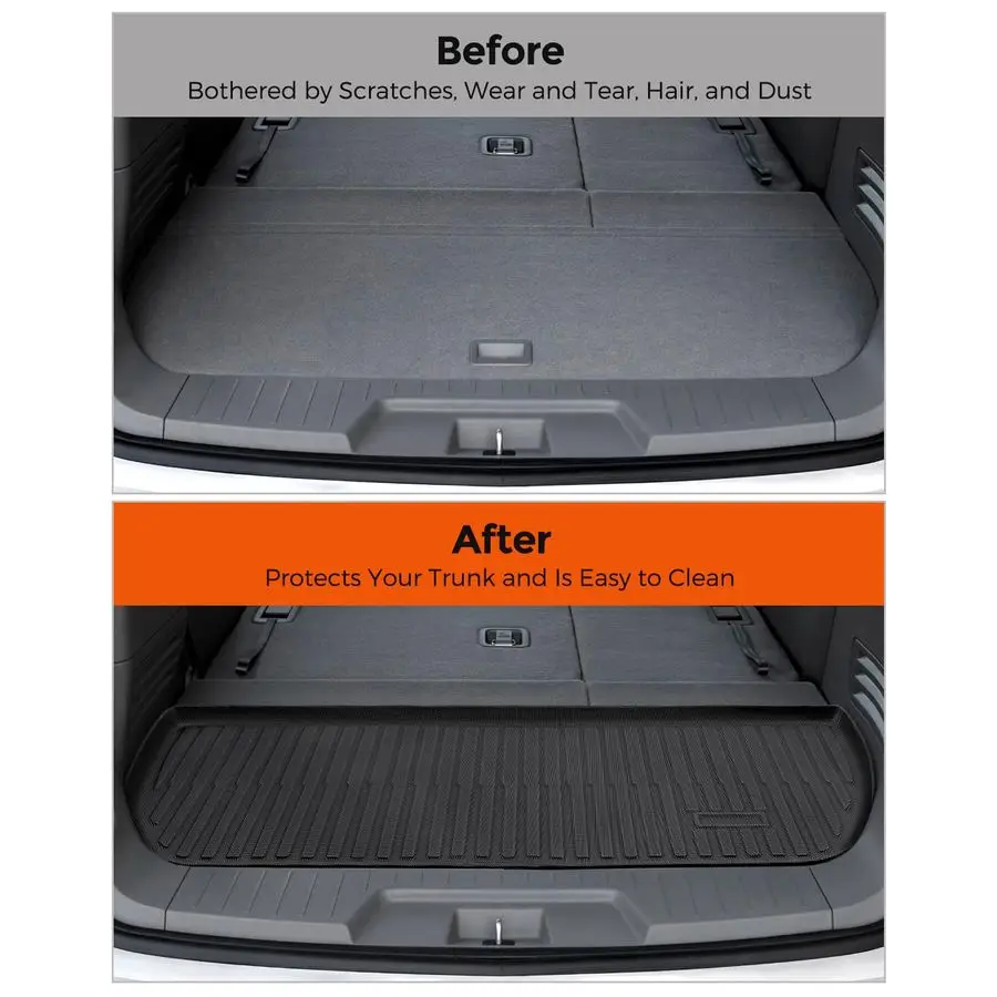 سجادات أرضية لـ Traverse Enclave 20092017فقط مع مقاعد دلو الصف الثاني وبطانة صندوق البضائع، وملحقات مطاطية لجميع الأحوال الجوية #4