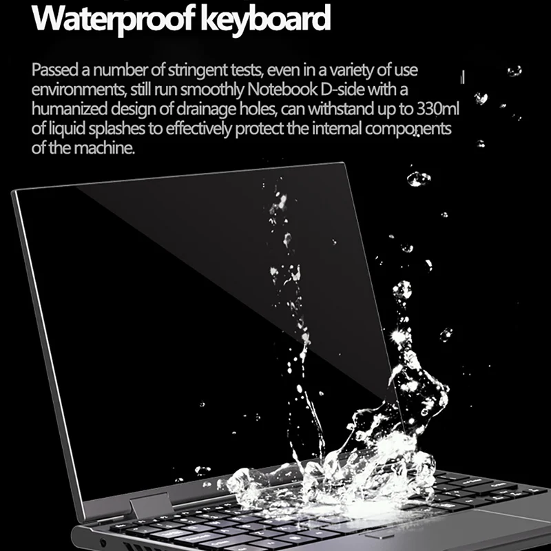 Tablet portátil compacto com teclado retroiluminado, dobra 360 °, telas sensíveis ao toque N95 YOGA, 16GB DDR5, 2TB SSD, câmera HD, 10,9