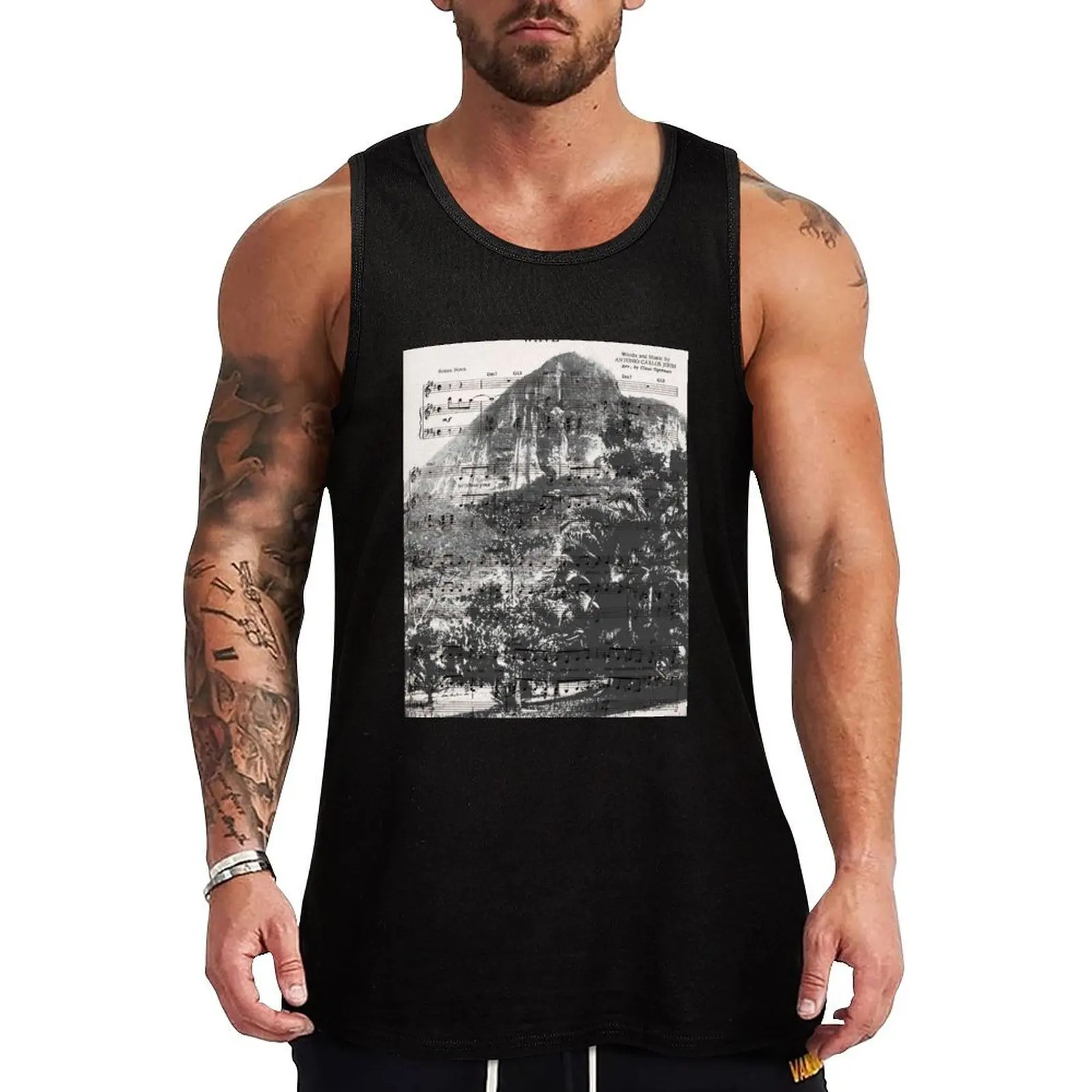 Wave Rio de Janeiro Tank Top men gym clothing Vests t-shirt gym man