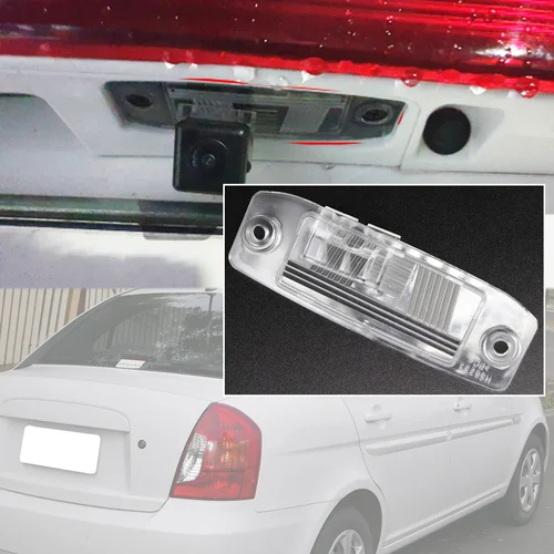 Imagen 1 del producto Para Dodge Attitude Hyundai Accent Verna 2005 2006 2007 2008 2009 2010 2011 cámara de visión trasera de coche soporte funda placa de carcasa