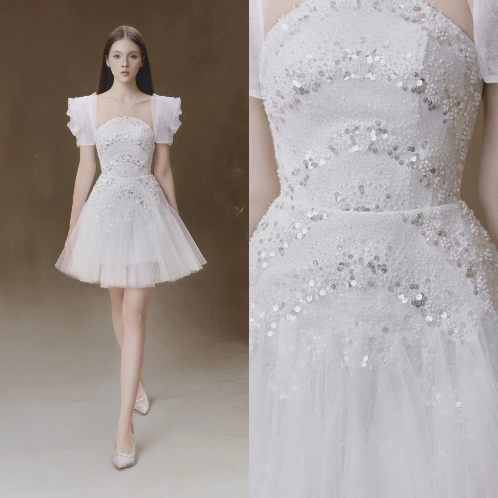 Robe de soirée trapèze personnalisée, col carré, élégante, formelle, de haute qualité, à la mode, délicate, robe de bal de tempérament