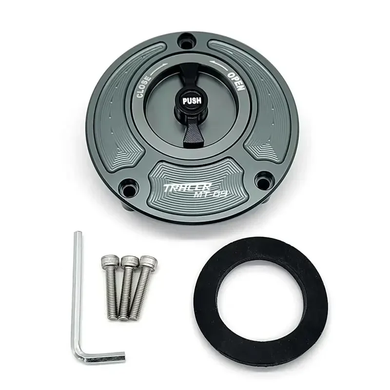 

High Quality Fuel gas tank cap cover CNC aluminum keyless motorcycle accessories For Yamaha fj09/mt09 tracer customise 2016