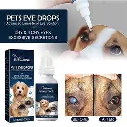 10ml Pet Eye Drops Tear Stains Remover Cataracts Eye Care Treating For Dry Eyes Pet Tear Stain Remover Eye Lubricating Eye Drop