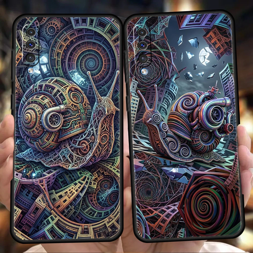 Phone Case Cover for Samsung Galaxy A57 A56 A54 A40 A37 A36 A34 A40 A30 A24 A16 A14 A12 5G Soft TPU Shell Mechanical Snail