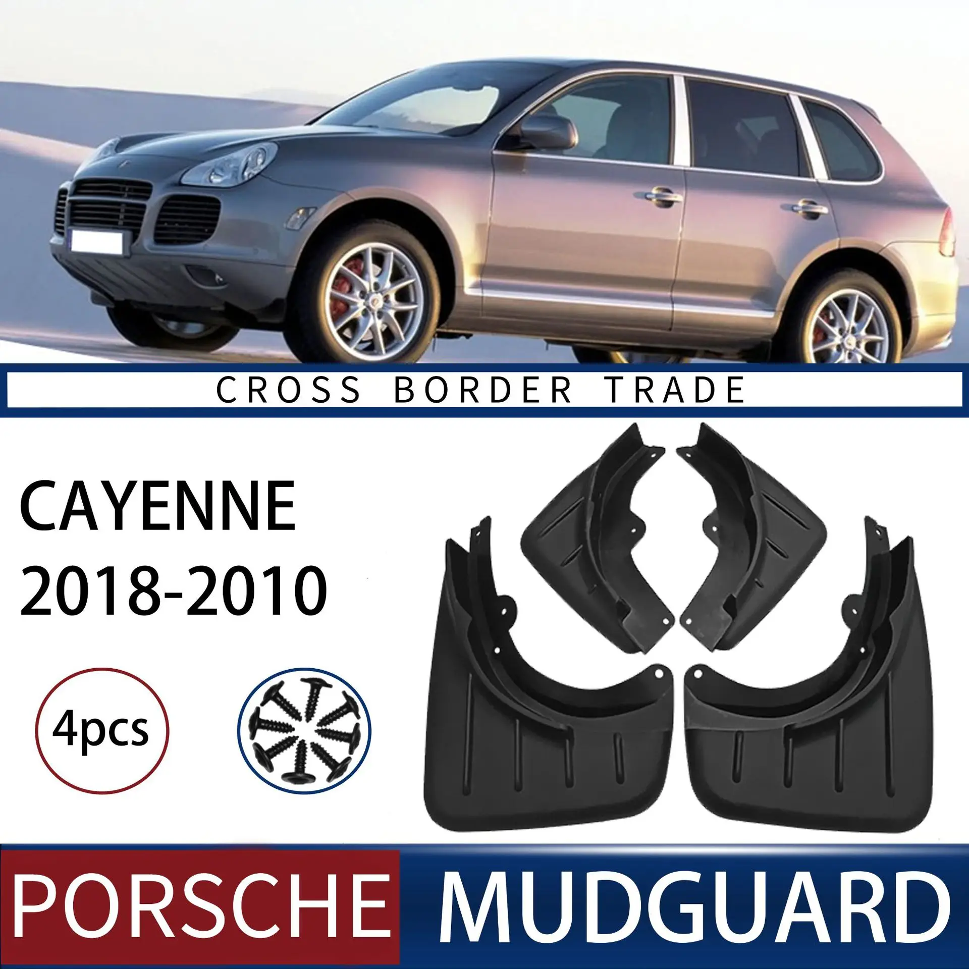 FOR Cayenne 2006-2021 Macan 2014 Car Molded Mud Flaps Splash Guards Mudguards Front Rear Styling Front Rear Car Accessories